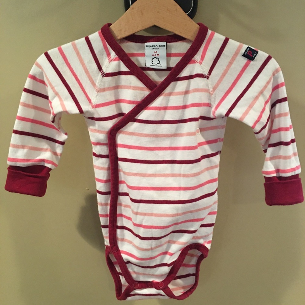 4-6M Polarn O. Pyret striped onesie